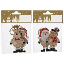  Felakasztható fadísz 2-féle változatban 8 cm 2 darab karácsonyfadísz