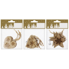  Felakasztható fadísz 3-féle változatban 6 cm 4 darab karácsonyfadísz