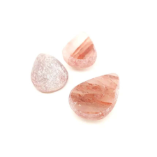 Felezett csepp hematoid vörös 20-25x33-37x11-13mm medál