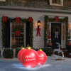  Felfújható piros óriási karácsonyi gömb