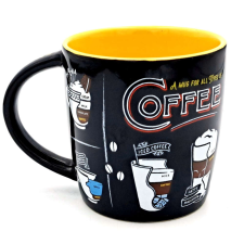 Feliratos Bögre - Coffee Fekete ajándéktárgy