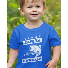  Feliratos gyerek póló horgászoknak - Névre szóló gyerek póló