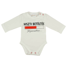  Feliratos hosszú ujjú baba body kombidressz, body