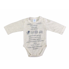 Feliratos hosszú ujjú baba body kombidressz, body