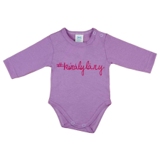 Feliratos hosszú ujjú baba body kombidressz, body