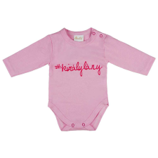 Feliratos hosszú ujjú baba body kombidressz, body