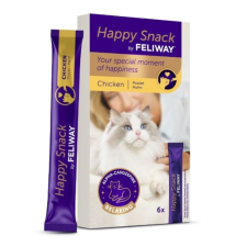  Feliway Happy Snack Chicken macskáknak 6x15 g jutalomfalat macskáknak