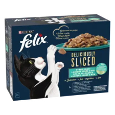 FELIX Deliciously Sliced halas válogatás aszpikban nedves macskaeledel 12x80gr macskaeledel
