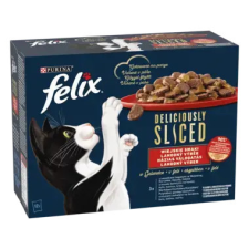 FELIX Deliciously Sliced házias válogatás aszpikban nedves macskaeledel 12x80gr macskaeledel