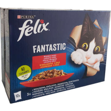 FELIX Fantastic alutasakos macskaeledel – Házias válogatás aszpikban – Multipack (1 karton | 12 x... macskaeledel