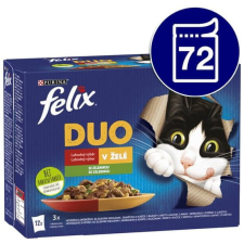 Félix Fantastic DUO húsválaszték kocsonyában zöldséggel 72 x 85 g macskaeledel
