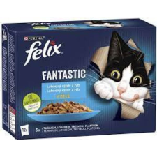  FELIX FANTASTIC Halas válogatás aszpikban nedves macskaeledel 12x85g macskaeledel