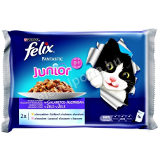 Félix Felix Fantastic Junior - Csirke és Lazac aszpikban 4 x 85 g macskaeledel