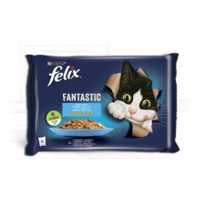 FELIX Felix Fantastic (lazac,cukkini,pisztráng,zöldbab) aszpikban (4x85g) macskaeledel