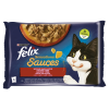 Félix Felix Sensations 4x85g Pulykával,Bacon ízű szószban/Báránnyal,Vad ízű szószban