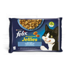 FELIX Felix Sensations Jellies (halas válogatás - aszpikban) alutasakos - macskák részére (4x85g) macskaeledel