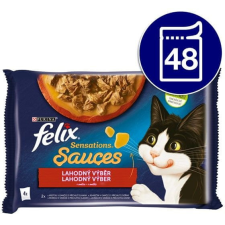 Félix Sensations Sauces pulyka és bárány mártásban 48 x 85 g macskaeledel
