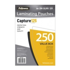 FELLOWES A4 fényes lamináló fólia, 125 mikron lamináló fólia