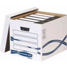 FELLOWES Archiválókonténer, karton, FELLOWES, Bankers Box Basic Tall , kék-fehér irattartó