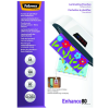 FELLOWES Lamináló fólia, A4, 80 mikron, fényes, öntapadó hátlappal, 100 db/doboz, Fellowes®