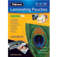 FELLOWES laminálógéphez fényes meleglamináló fólia 100 mikron, A4 (IFW53511) (IFW53511) lamináló fólia