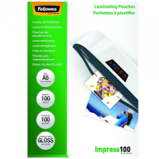 FELLOWES laminálógéphez fényes meleglamináló fólia 100 mikron, A5 (5351002) lamináló fólia