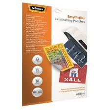 FELLOWES laminálógéphez fényes, öntapadó meleglamináló fólia 80 mikron, A4 (IFW56017 / 5601703) lamináló fólia