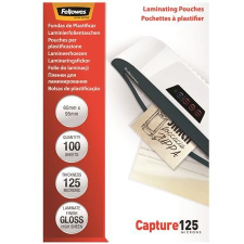 FELLOWES Meleglamináló fólia, 125 mikron, 65x95 mm, fényes, 100 db, FELLOWES lamináló fólia