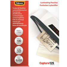 FELLOWES Meleglamináló fólia, 125 mikron, 83x113 mm, fényes, 100 db, FELLOWES lamináló fólia