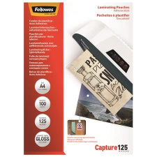 FELLOWES Meleglamináló fólia, A4, 125 mikron fényes, öntapadó, 100 db (5328901) lamináló fólia