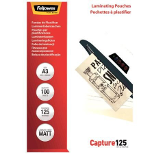FELLOWES Meleglamináló fólia, A4, 125 mikron matt, 100 db (5328502) lamináló fólia