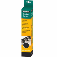 FELLOWES Spirál, műanyag, 14 mm, 81-100 lap, FELLOWES, 25 db, fekete spirálozó gép