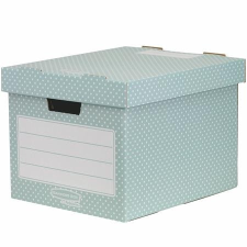 FELLOWES Tároló doboz, karton, 33,3x28,5x39 cm FELLOWES, &quot;Style&quot;, zöld-fehér bútor