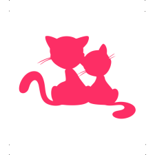 Felnőtt-kölyök macska autó matrica pink #522 matrica