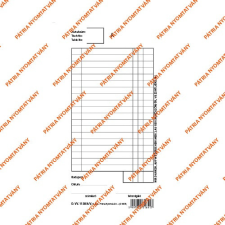 Felszolgáló számla 25x2 lapos tömb 102x203 mm nyomtatvány
