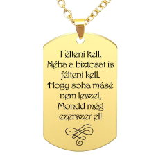 Félteni kell... medál lánccal, választható több formában és színben medál