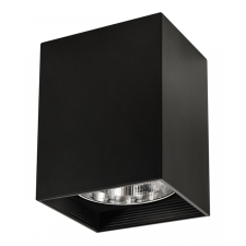 Felületre szerelhető négyzet alakú mennyezeti lámpatest JUPITER K14 DOWNLIGHT E27 fekete világítás