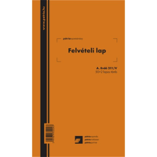 Felvételi lap ipari fához 50x2 lapos tömb nyomtatvány
