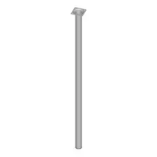  Fém asztalláb, henger alakú (30 mm) ezüst - 80 cm bútor
