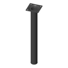  Fém asztalláb, henger alakú (30 mm) fekete - 30 cm bútor