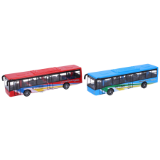 Fém busz 15 cm autópálya és játékautó