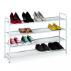  Fém cipőtartó 16 pár cipő számára 4 polcos 65x100x25,5 cm