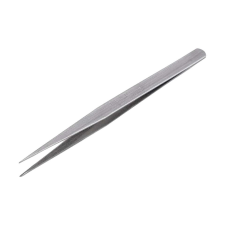 Fém csipesz, hossza 15 cm, egyenes végű babaápolási kellék