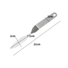 Fém csokoládé levéldísz készítő spatula-4 fajta - 4-es sütés és főzés