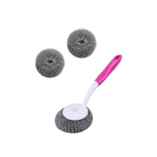  Fém edénysúroló /dörzsi nyéllel 3 dörzsivel tisztító- és takarítószer, higiénia