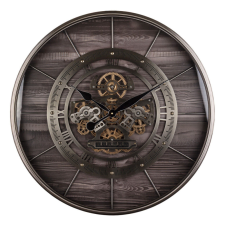  Fém falióra barna, ezüst kvarc római számok 69x69x7.5cm falióra