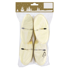  Fém gyertyatartó kerek 10 cm átmérő arany 4 darab karácsonyi dekoráció