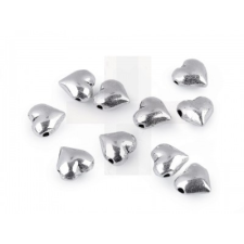  Fém gyöngy szív - 10 db/csomag gyöngy