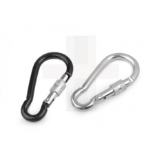  Fém karabiner biztosítékkal - 7 cm dekorációs kellék