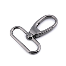 Fém karabiner, nagy - nikkel fekete rövidáru